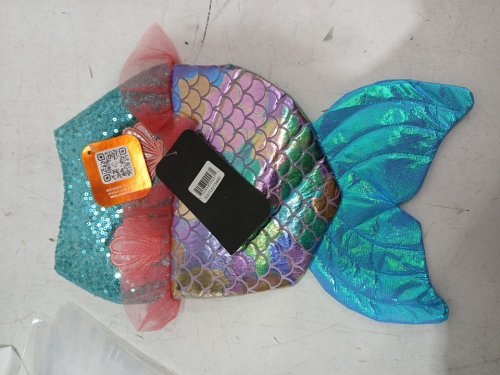 ONE PAW SEQUINED MERMAID PET COSTUME - EXTRA SMALL - TURQUOISE / MULTICOLOR image 2