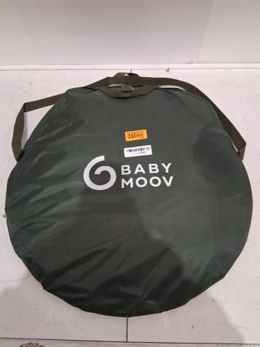 BABY MOOV COLLAPSIBLE FOLDABLE ANTI-UV TENT WITH VELCRO DOOR AND CARRY BAG - 36" X 34" X 39" - UPF 50+ - GREEN & WHITE image 2