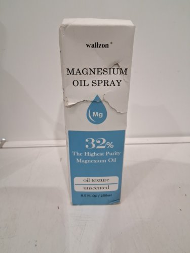 wallzon pure magnesium oil spray for energy boost, muscle/stress relief, and sleep aid - 32% concentration - 250ml - unscented image 2