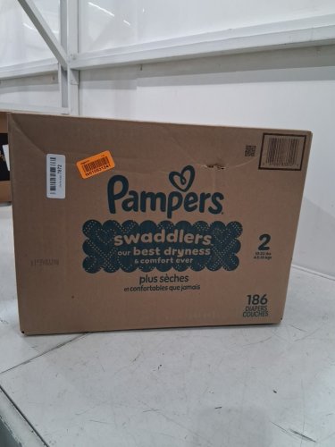 186PK PAMPERS SWADDLERS DISPOSABLE DIAPERS - SIZE 2 image 2