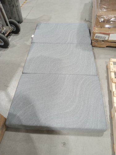 TRI FOLD memory foam mattress with non-slip bottom - twin xl - grey image 3
