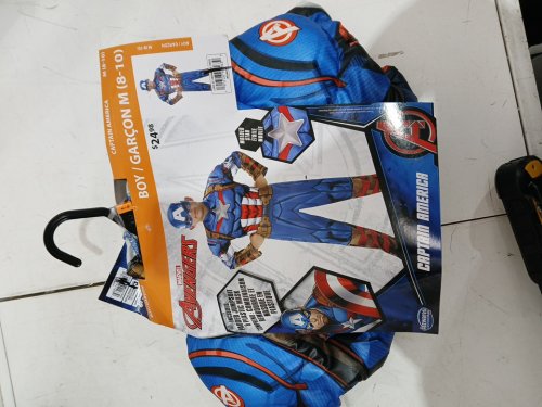 2PC BOY'S MARVEL Captain America Halloween Costume - MEDIUM - BLUE image 2