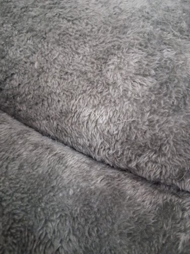 Soft fluffy dog bed - 2ft x 3ft - grey image 4