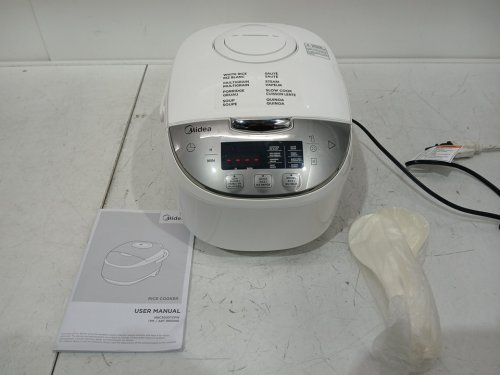 MIDEA LOW SUGAR FUNCTION RICE COOKER WITH STAINLESS STEEL STEAMER - 6 CUP - WHITE (MODEL: 1993090) image 4