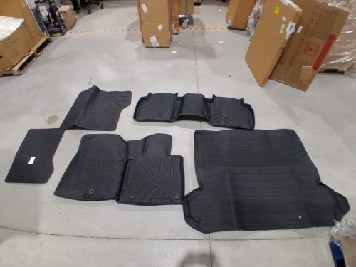 6PC epltion all weather floor mats both rows and trunk liner - for Kia Seltos 2024-2026 - black image 3