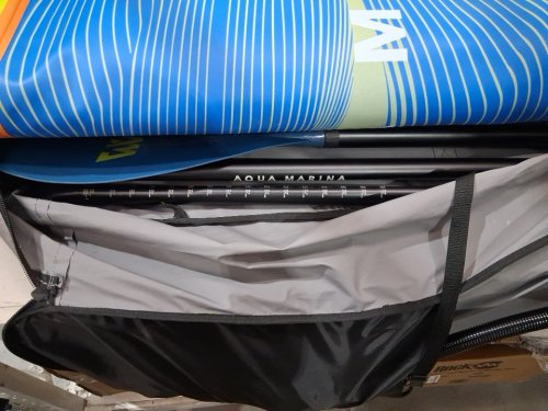 AQUA MARINA REVOLUTION STAND UP INFLATABLE PADDLEBOARD WITH CARRY BAG AND ACCESSORIES - 11FT X 34" X 6" - BLUE (MODEL: BT-26SBT/1989193) image 6