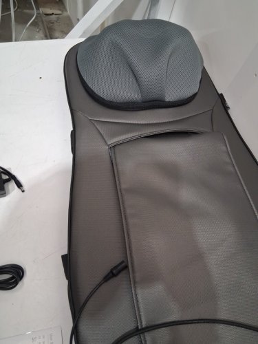 snailax shiatsu neck, shoulders & full back kneading shiatsu/rolling massager with heat - grey (model: sl-233) image 5