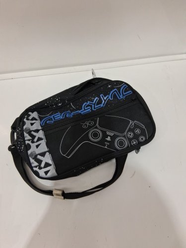 playstation offset zipper sling bag - black image 2