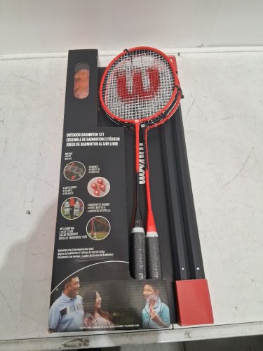 Wilson Outdoor Badminton Kit SET WITH 4 RACKETS - RED/BLACK (MODEL: 3622074) image 2