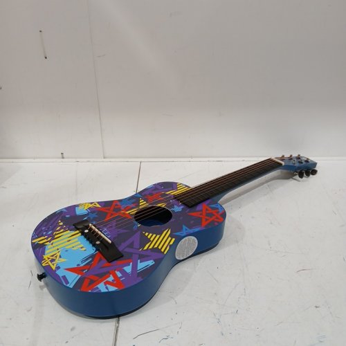 kids cb sky Beginner ACOUSTIC GUITAR - 30" - blue/multicolor image 3