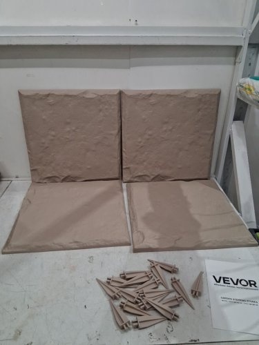 4pk plastic decorative stepping stones - 15.5" x 15.5" - beige - (Model: Cp25-4m) image 3