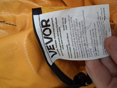 vevor generator cover universal waterproof cover - 36" x 24" x 18" - yellow (model: zy-02) image 6