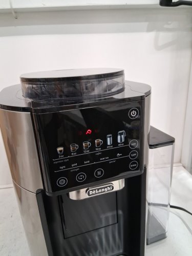 delonghi truebrew 2-in-1 single serve & drip coffee maker with built-in grinder - 5 cup thermal carafe - black/stainless steel (model: cam51035m) image 5