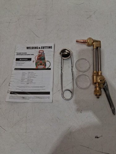 CLINSEY Professional Portable Oxygen Acetylene Oxy Welding Cutting Torch Kit with Gas Tank - 12FT HOSE - MULTICOLOR (model:HYZZBI127) image 5