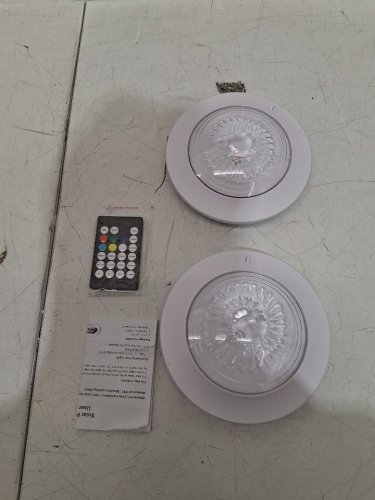 2PK Solar Floating Pool Lights with Remote - Clear/White image 3