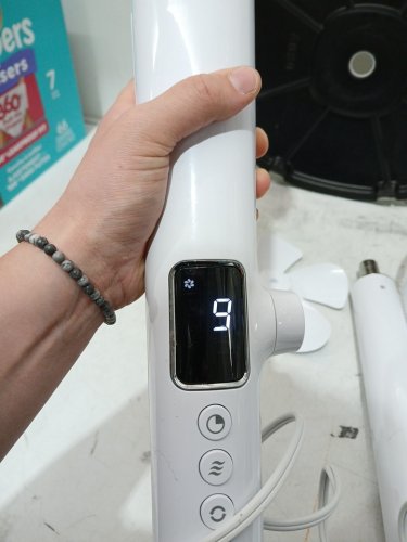 amazon basics speed adjustable oscillating standing fan with dual blades - 16" - 42" - 51" - white - (model: fs40-16fr) image 3