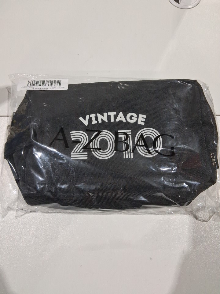 2pc A-Z BAG Toiletry and makeup organizer bag set - VINTAGE 2010 - Black (Model: GN0L) image 3