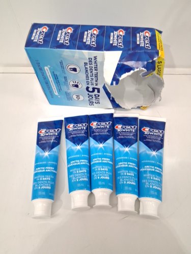 5PK Crest 3D White Advanced Teeth Whitening Toothpaste - Arctic Fresh - 135ML EACH (model: 1746658) image 2