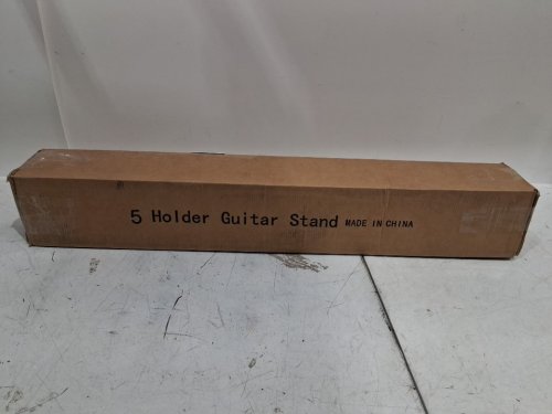 GEEWIN 5-HOLDER Guitar STAND WITH FOAM PADDING for Acoustic, Electric Guitar, Bass - 34" X 18" - BLACK image 2