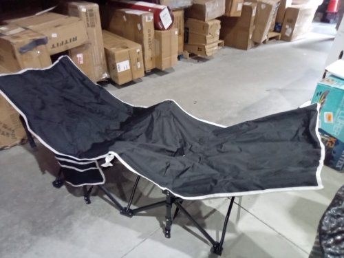 Overmont oversized folding Camping Cot with Mattress - 72" x 28" - 550lbs CAP - black (model: Om006012) image 4