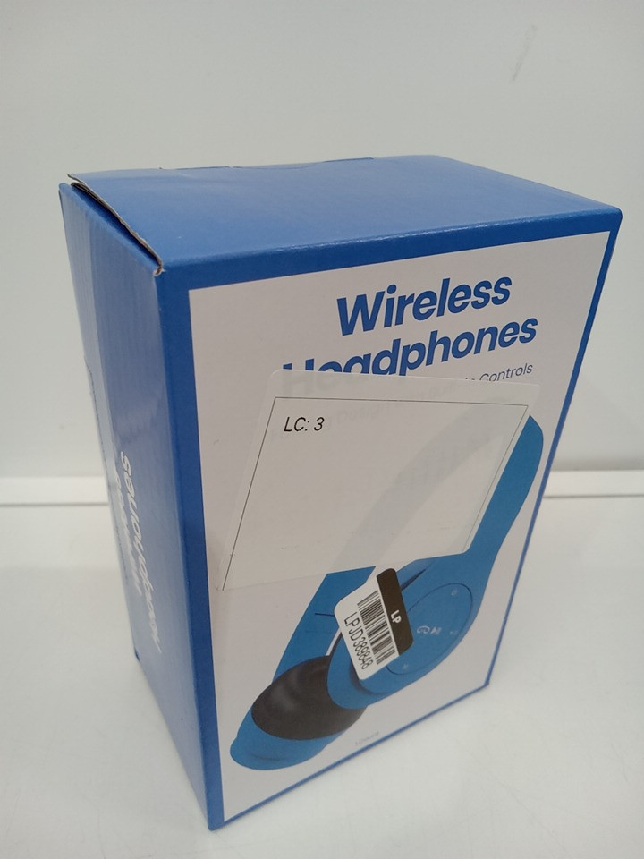Gems Wireless Over-Ear Folding Headphones with Built in Controls - Blue image 2