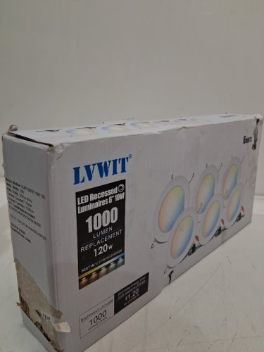 6pk LVWIT  5CCT LED Downlight  Dimmable Pot Lights - 6" / 10w / 1000LM - white  - (model: DLB01-D610T-1000 120) image 3