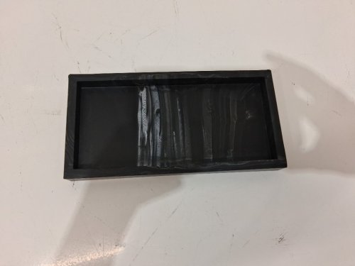 moda at home silicone bathroom vanity trey - 8" x 4" - black/grey image 3
