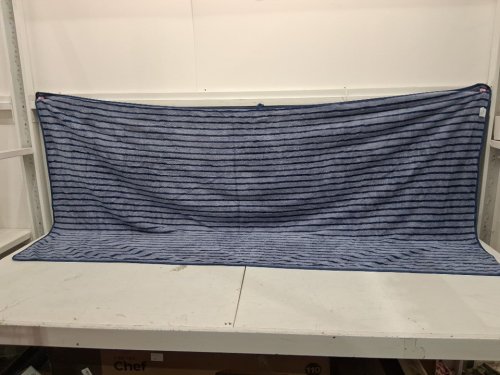 8PC Bar Striped Bath Towels - 2 Bath Towels/2 Hand Towels/4 Washcloths - Navy Blue/Bicolor image 3