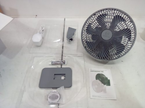 LEMOISTAR Small Wall Mounted Fan with Remote Control - 8" - grey image 3