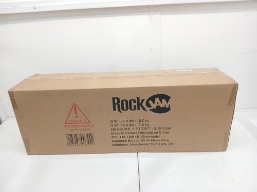 ROCKJAM 61 KEY KEYBOARD PIANO WITH PITCH BEND KIT, KEYBOARD STAND, AND PIANO BENCH - 9V - BLACK (MODEL: RJ5061) image 2