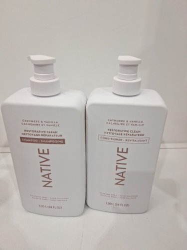 2pc native shampoo and conditioner - 1l - cashmere and vanilla image 2