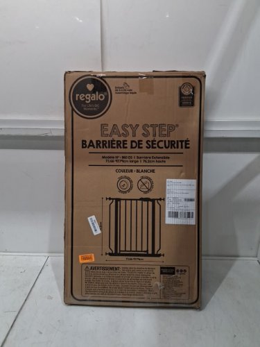 REGALO EASY-STEP METAL WALK-THROUGH SAFETY GATE - 30" X 29'' - 38.5'' - WHITE (MODEL: 1160DS) image 2