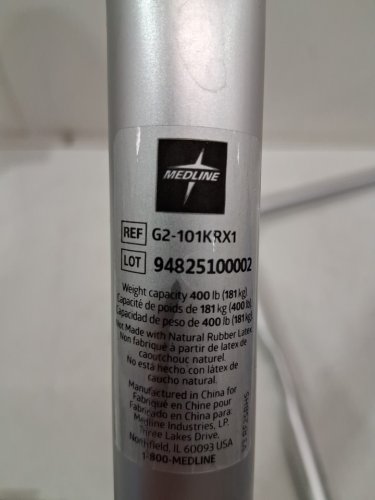 MEDLINE GUARDIAN DELUXE ALUMINUM BATH CHAIR - 400lbS CAP - Grey (MODEL: G2-101KRX1) image 5
