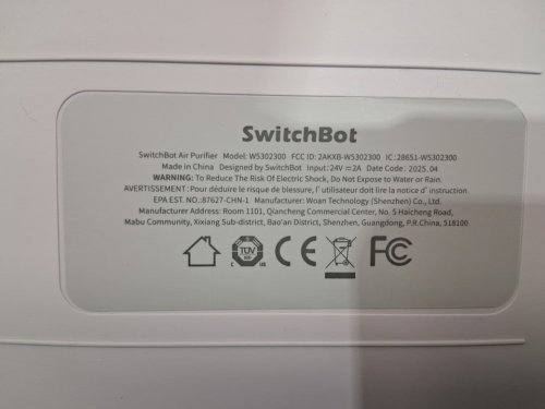 switchbot 4-in-1 led air quality indicator air purifier with wifi, bluetooth and app integration - 1800sqft - h13 hepa filter - 236cfm - 10rgb led - white (model: w5302300) image 8