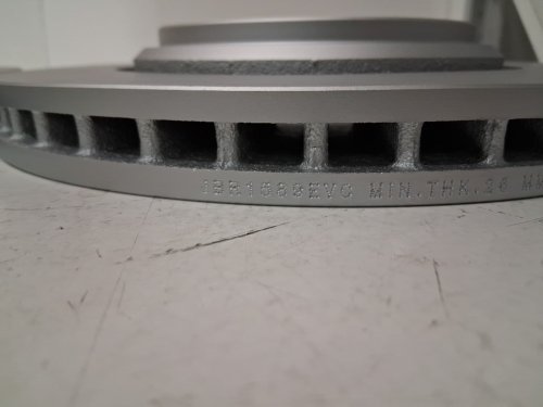 2PK Power Stop front Evolution Genuine Geomet Coated Brake Rotor - for select makes and models - ( model: JBR1589EVC ) image 4