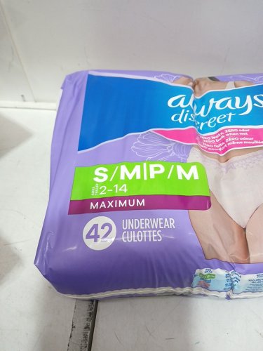 84PK Women's Always Discreet Maximum Protection Zero Leaks Underwear (2PKS of 42 Each) - Small/Medium - Light Pink (model: 30772) image 4