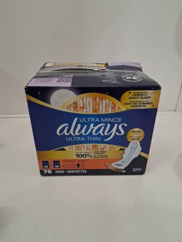76PK ALWAYS ULTRA THIN OVERNIGHT PADS UNSCENTED WITH WINGS image 3