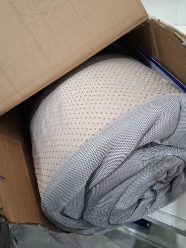 LAZYZIZI TRI-FOLD Bamboo Fiber Fabric folding mattress - 4"/twin - white/grey (model: tfb006t-ca) image 4