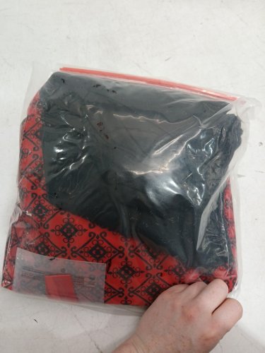 3PC MEN'S RUBIES VAMPIRE COSTUME - LARGE - BLACK / RED image 3
