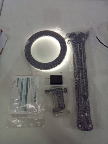 Magnifying Glass with Light and Stand - 12x \ 5" - black image 3