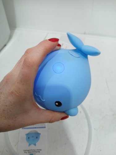 Rechargeable baby bath toy, Whale Sprinkler with LED Lights, Blue image 3