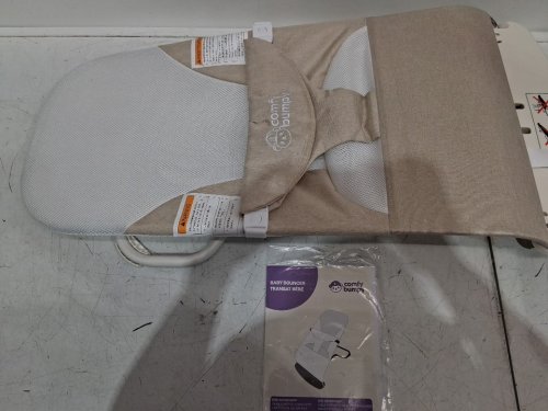 comfy bumpy ergonomic baby bouncer seat - 0-6 months - oatmeal (model: cfbybr) image 6