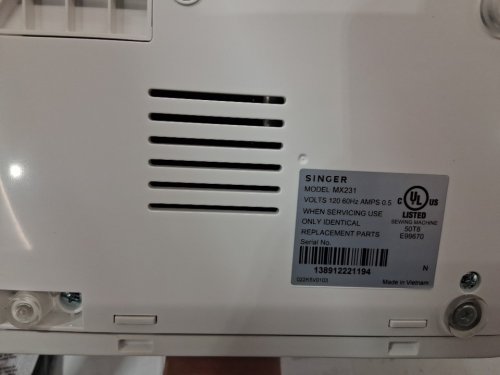 SINGER Sewing Machine with 23 Built-In Stitches - White (MODEL: MX231) image 11
