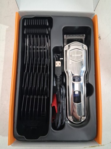 11pc oneisall professional low noise dog grooming trimmer with accessories - silver (model: rfc-676) image 4