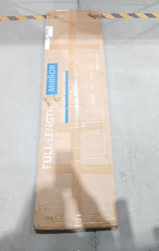 Arched Mirror Full Length Standing Mirror - 55" x 15" - Black image 2