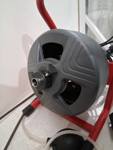 Auto-Feed Electric Drain Cleaner Machine - 50ft  - black/red (model: DA04) image 5