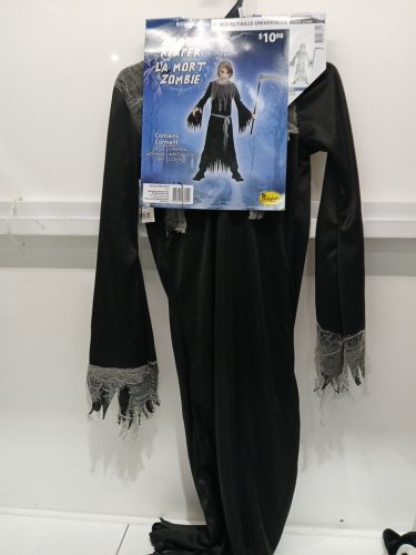 BOYS PARTYHOLIC ZOMBIE REAPER COSTUME - OSFM - BLACK image 2