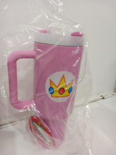 Nintendo Super Mario Princess Peach Metal Tumbler with Straw - 40oz - Pink image 2