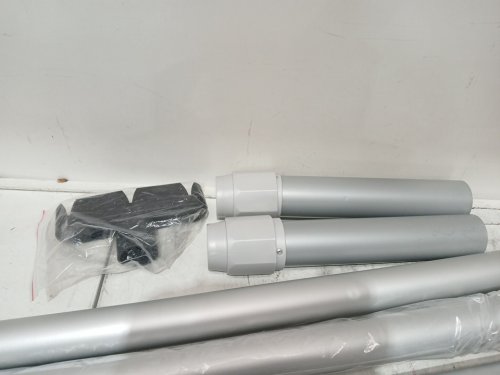 Heavy Duty Double Crossbar Pipe Kit Backdrop Stand for Events - Silver image 6