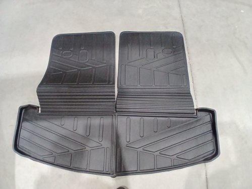 JTYZSM ALL WEATHER TRUNK & BACKREST MAT FOR HYUNDAI SANTA FE 2024 - BLACK image 3